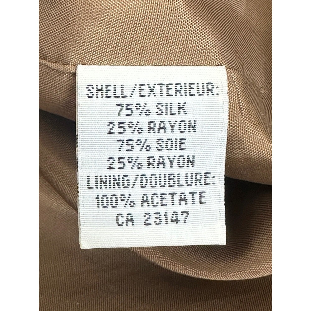 Vintage TALBOTS Earth Tone Silk Blend Tweed Pencil Lined Skirt w/ Slit Size 10 - Picture 12 of 12